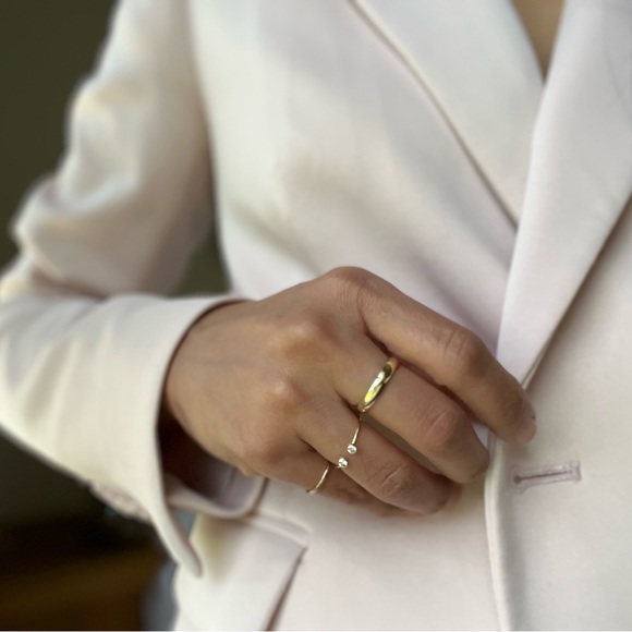 Plain gold ring (gold plated) size 7 - Picture 6 of 6